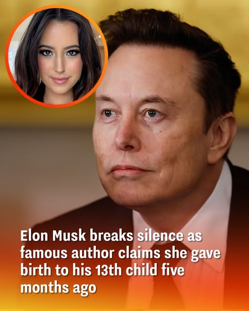 Elon Musk breaks silence as famous author claims she gave birth to his